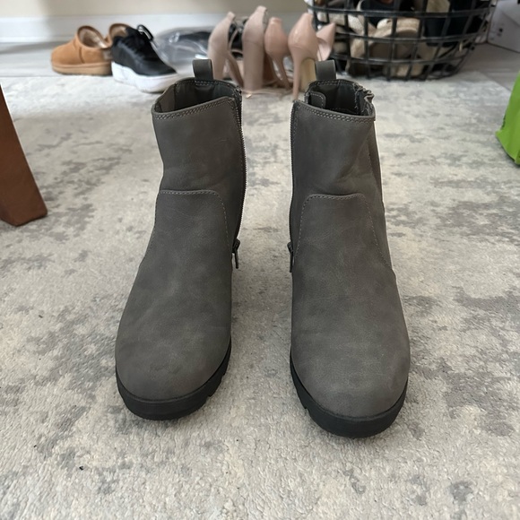 Gray Platform Bootie - Picture 2 of 6